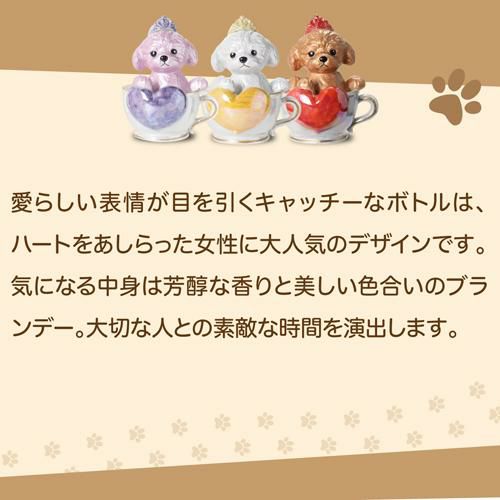 ティーカッププードル デキャンタ ブラン ホワイト ブランデー